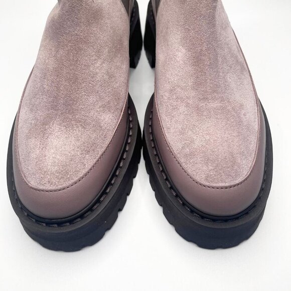 NWOT MANSUR GAVRIEL SOMA TAUPE SUEDE LUGGED SOLE ANKLE BOOTS - 8 (38) - Picture 8 of 13